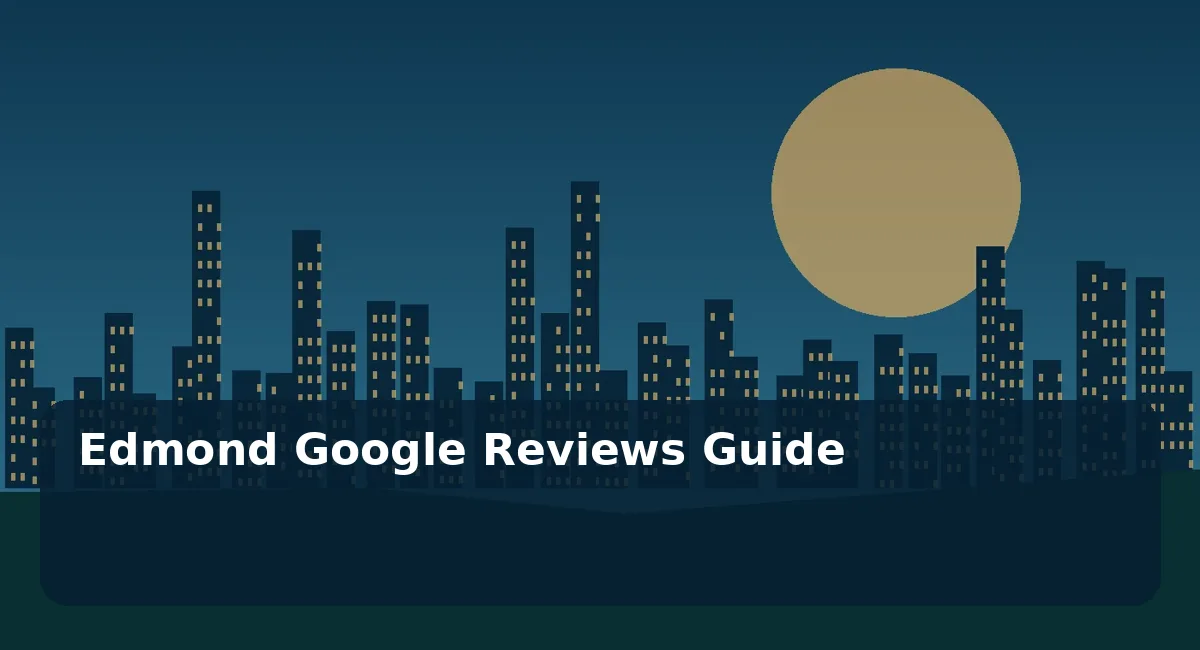 Original editorial illustration for Edmond Google Reviews Guide